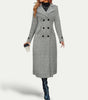Elegant Long Coat with Double Breasting for Women