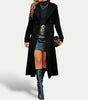 Elegant Long Coat with Double Breasting for Women