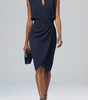 Midi Dress with Round Neckline and Knotted Detail for Women | Perfect for Summer