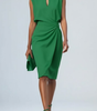 Midi Dress with Round Neckline and Knotted Detail for Women | Perfect for Summer
