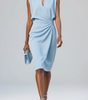 Midi Dress with Round Neckline and Knotted Detail for Women | Perfect for Summer