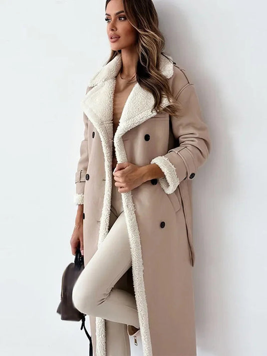 Long Shearling Coat for Women