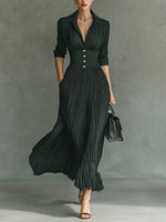 Elegant Pleated Waist Dress for Women