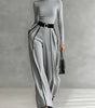 Wide Leg Pants and Turtleneck Top Set for Women
