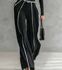 Wide Leg Pants and Turtleneck Top Set for Women
