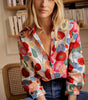 Long-Sleeve Floral Print Blouse for Women