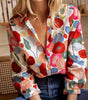 Long-Sleeve Floral Print Blouse for Women
