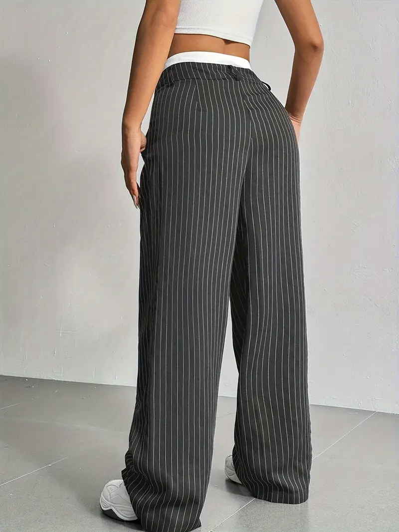 Wide Striped Trousers for Women