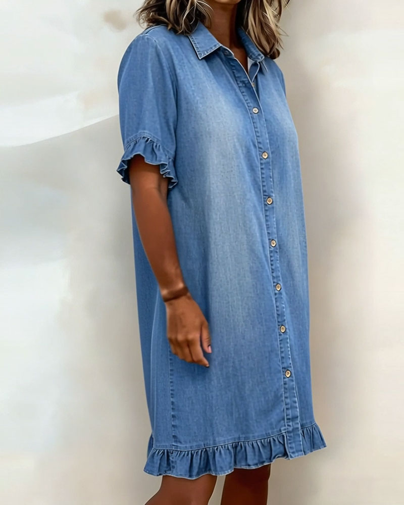 Denim Dress with Buttons for Women | Perfect for Everyday Wear