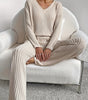 V-Neck Relaxation Knit Lounge Set for Women