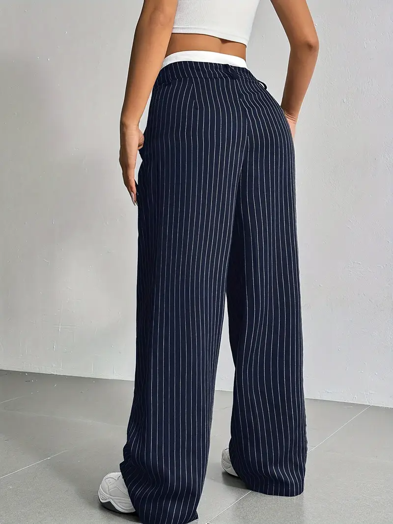 Wide Striped Trousers for Women