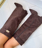 Women's Block Heel Knee-High Suede Boots