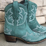 Women's Santiag Ankle Boots with Heel