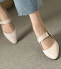 Pointed Toe Block Heel Shoes for Women