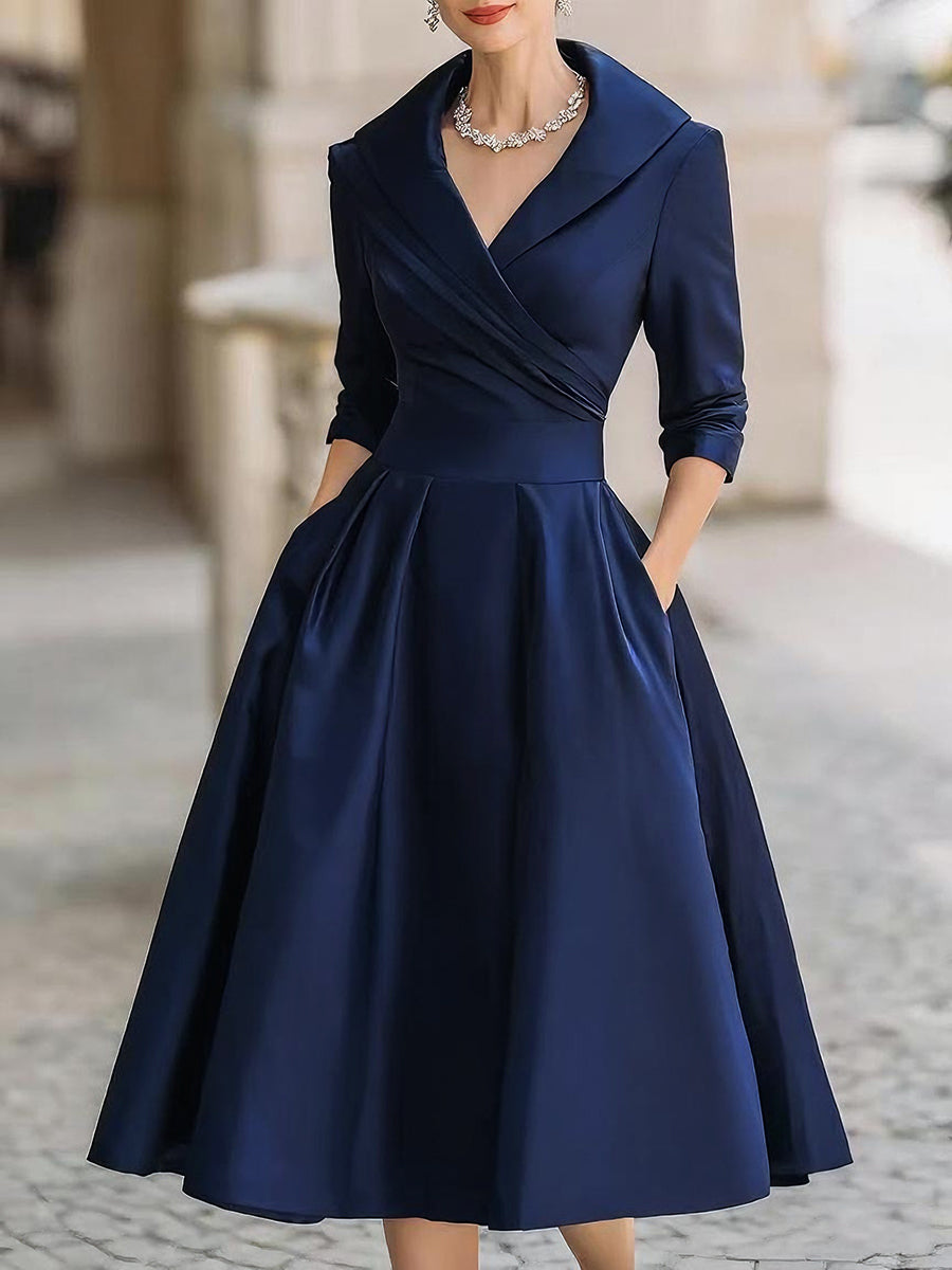 Mid-Length Wrap Dress for Women