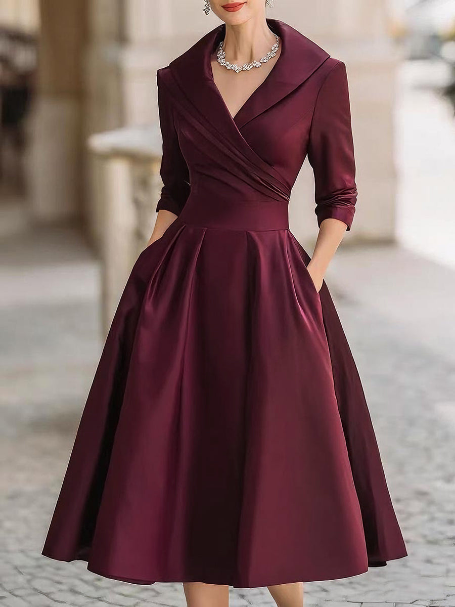 Mid-Length Wrap Dress for Women