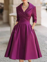 Mid-Length Wrap Dress for Women