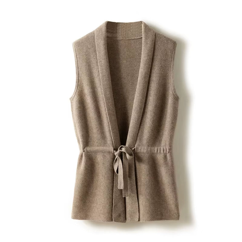 Sleeveless Merino Wool Vest for Women