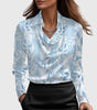 Long Sleeve Satin Blouse for Women