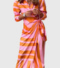 Long-sleeve printed maxi dress for women