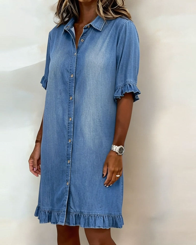 Denim Dress with Buttons for Women | Perfect for Everyday Wear