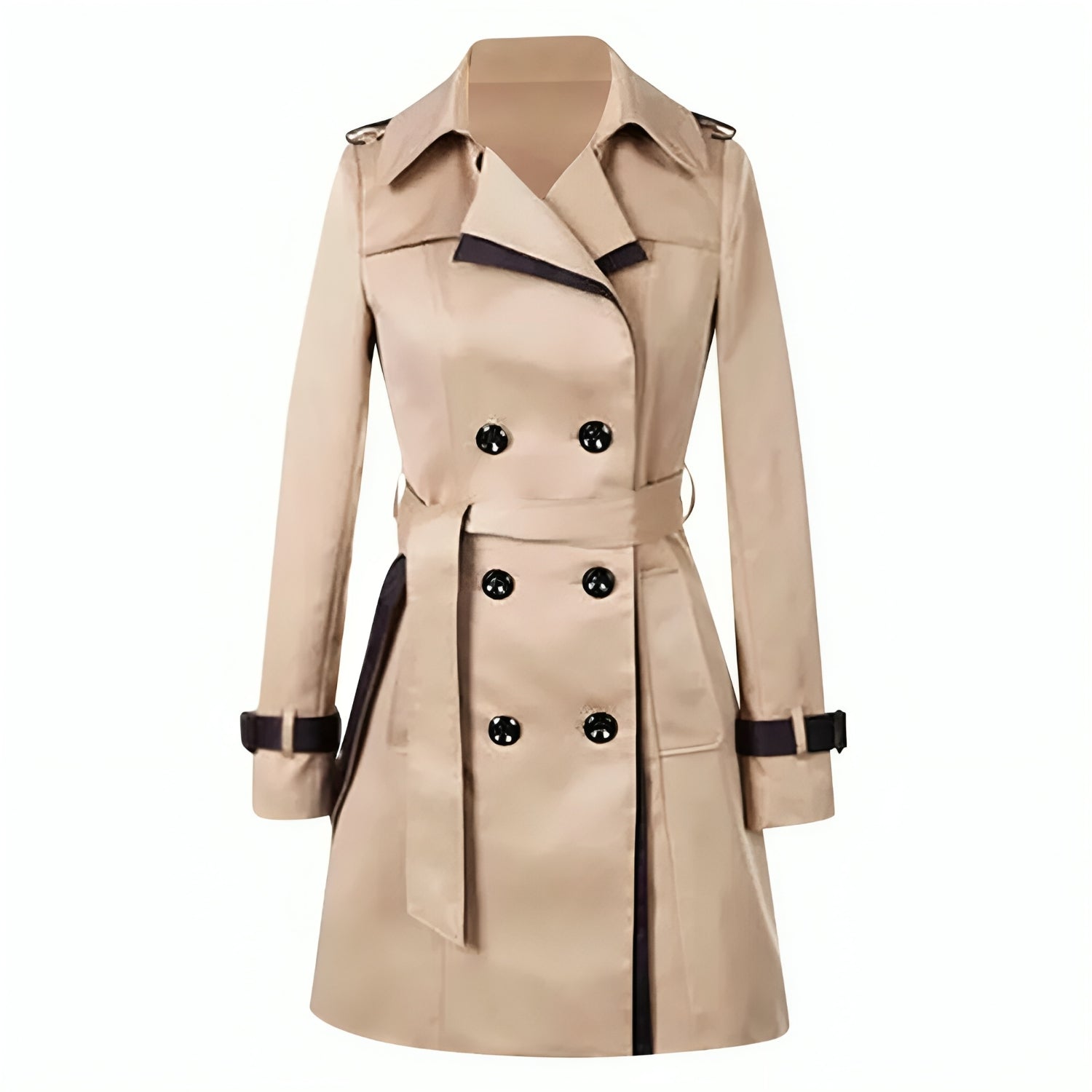 Elegant Double-Breasted Trench Coat for Women