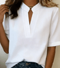 Blouse à Col en V et Détail Raffiné pour Femmes - Emilia Lane