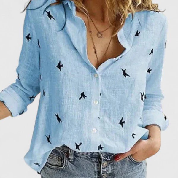 Blouse Longue en Lin et Coton à Boutons pour Femme | Idéale pour le Quotidien - Emilia Lane