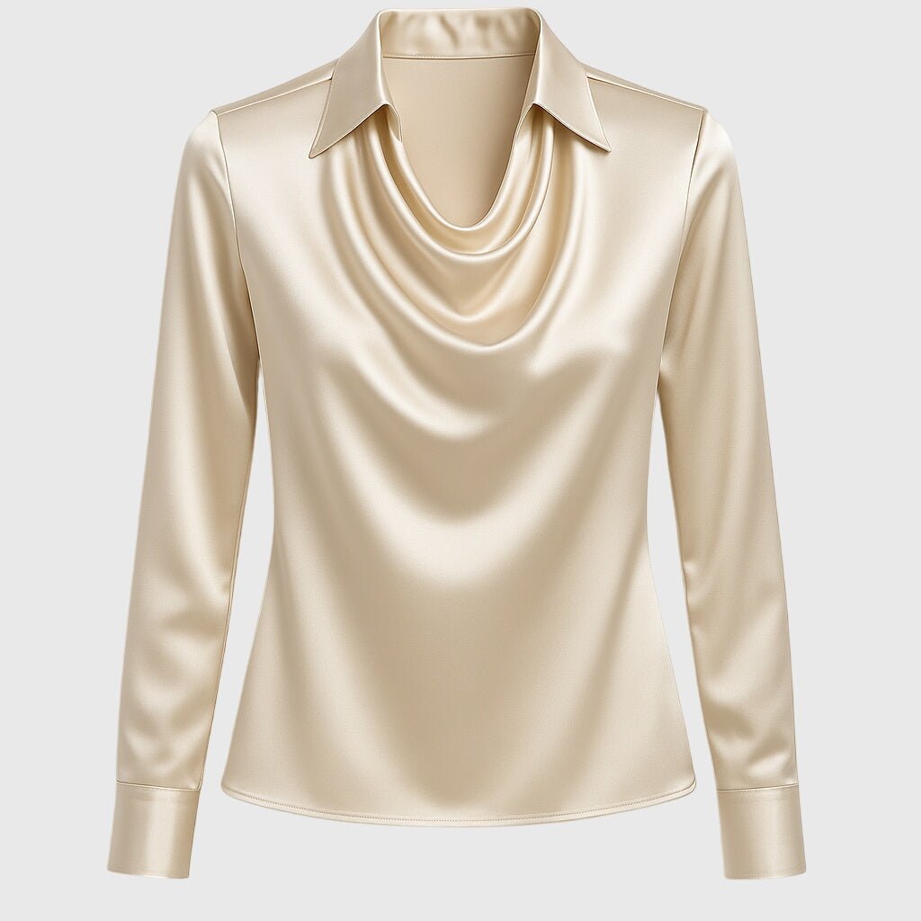 Blouse Satin à Manches Longues pour Femmes - Emilia Lane