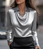 Blouse satinée pour femmes - Emilia Lane
