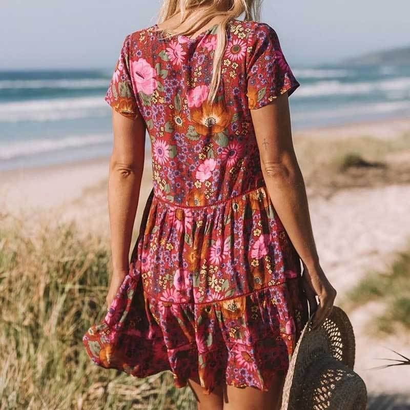 Women's Mini Dress with Floral Print