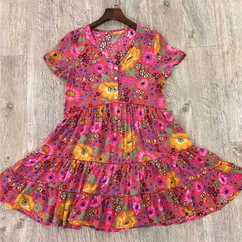Women's Mini Dress with Floral Print