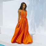 Long backless bandage dress for women