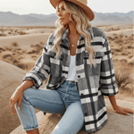 Plaid Flannel Coat for Women
