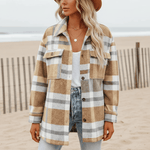 Plaid Flannel Coat for Women
