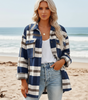 Plaid Flannel Coat for Women