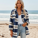 Plaid Flannel Coat for Women