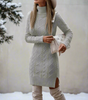 Bohemian Turtleneck Sweater Dress for Women