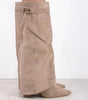High Boot with Cuff in Suede for Women