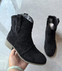 Bottines femme effet daim style western - Emilia Lane