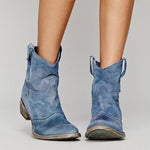Bottines femme effet daim style western - Emilia Lane