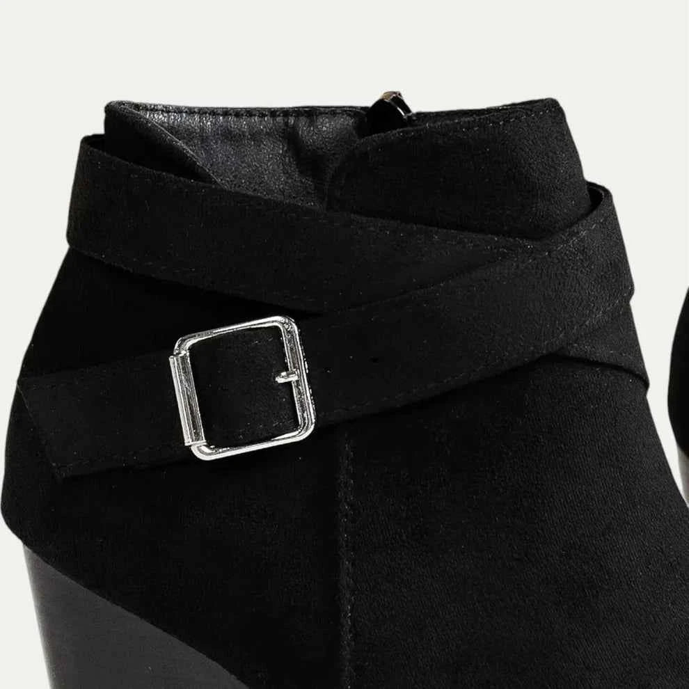 Wedge Ankle Boots in Faux Leather for Women