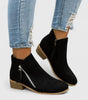 Faux Leather Heel Bootie for Women