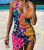 Printed Graphic Tankini and Shorts for Women