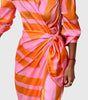 Long-sleeve printed maxi dress for women