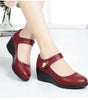Soft leather high heel shoes for women