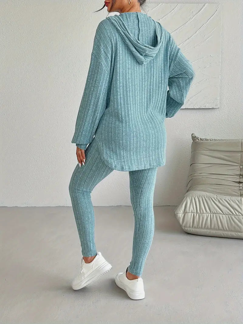 Women's Ribbed Knit Lounge Set