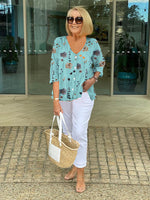 Floral Print V-Neck Blouse for Women | Ideal for Everyday Wear