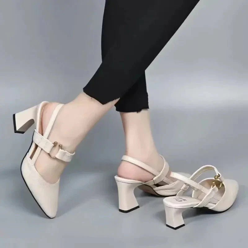 Chaussures à Talons Bloc à Bout Pointu pour Femmes - Emilia Lane