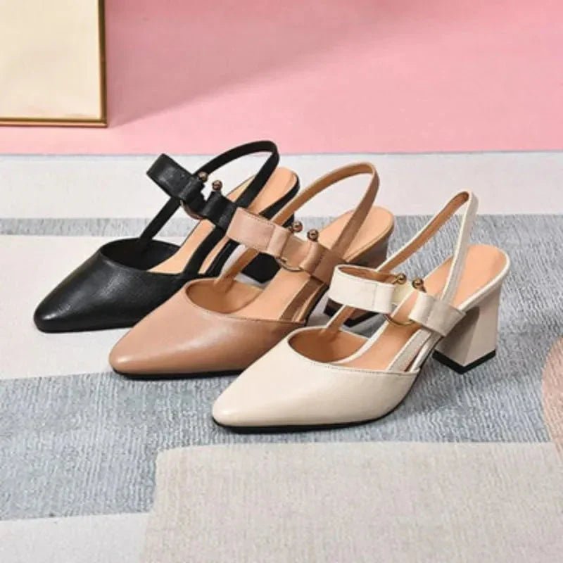 Chaussures à Talons Bloc à Bout Pointu pour Femmes - Emilia Lane